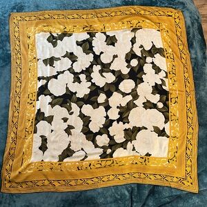 Chanel silk floral pattern vintage scarf